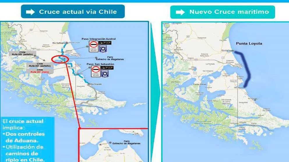 Punta Loyola y San Sebastián unirán Santa Cruz y Tierra del Fuego por mar argentino