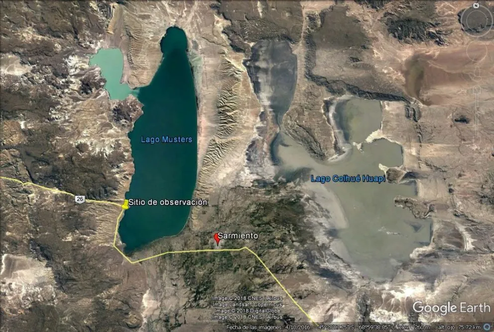 Crisis hídrica: entre el lago Fontana y el lago Musters  se pierden millones de litros de agua, resaltó un geólogo