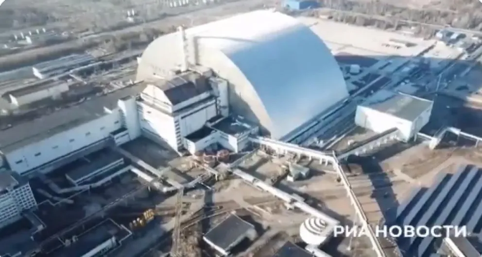 Rusia publicó un video con las primeras imágenes de Chernobyl bajo el control de su ejército