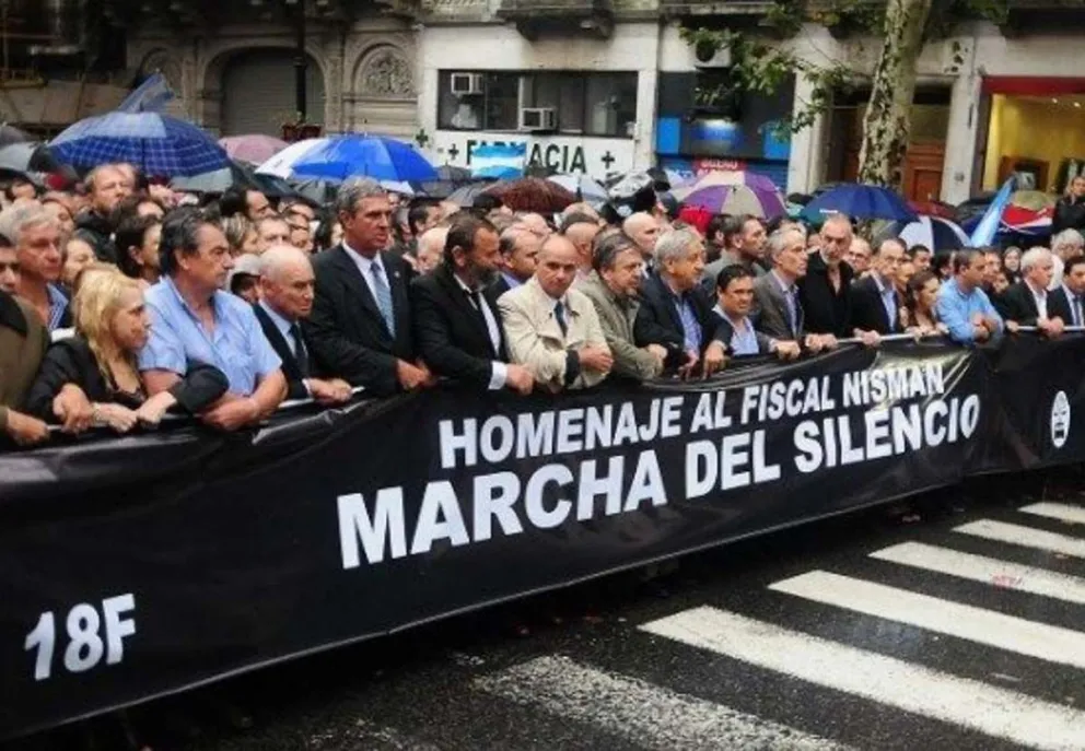 Marcha y ceremonia a cinco años de la muerte de Nisman