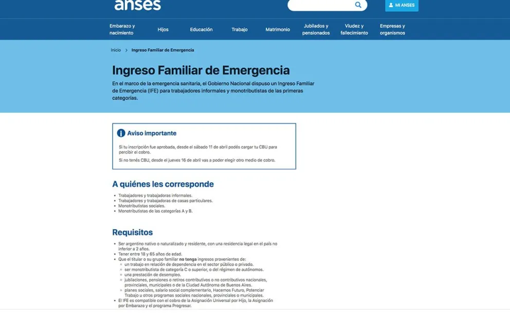 El IFE de Anses: desde hoy se sabe quiénes cobran el bono de $ 10 mil